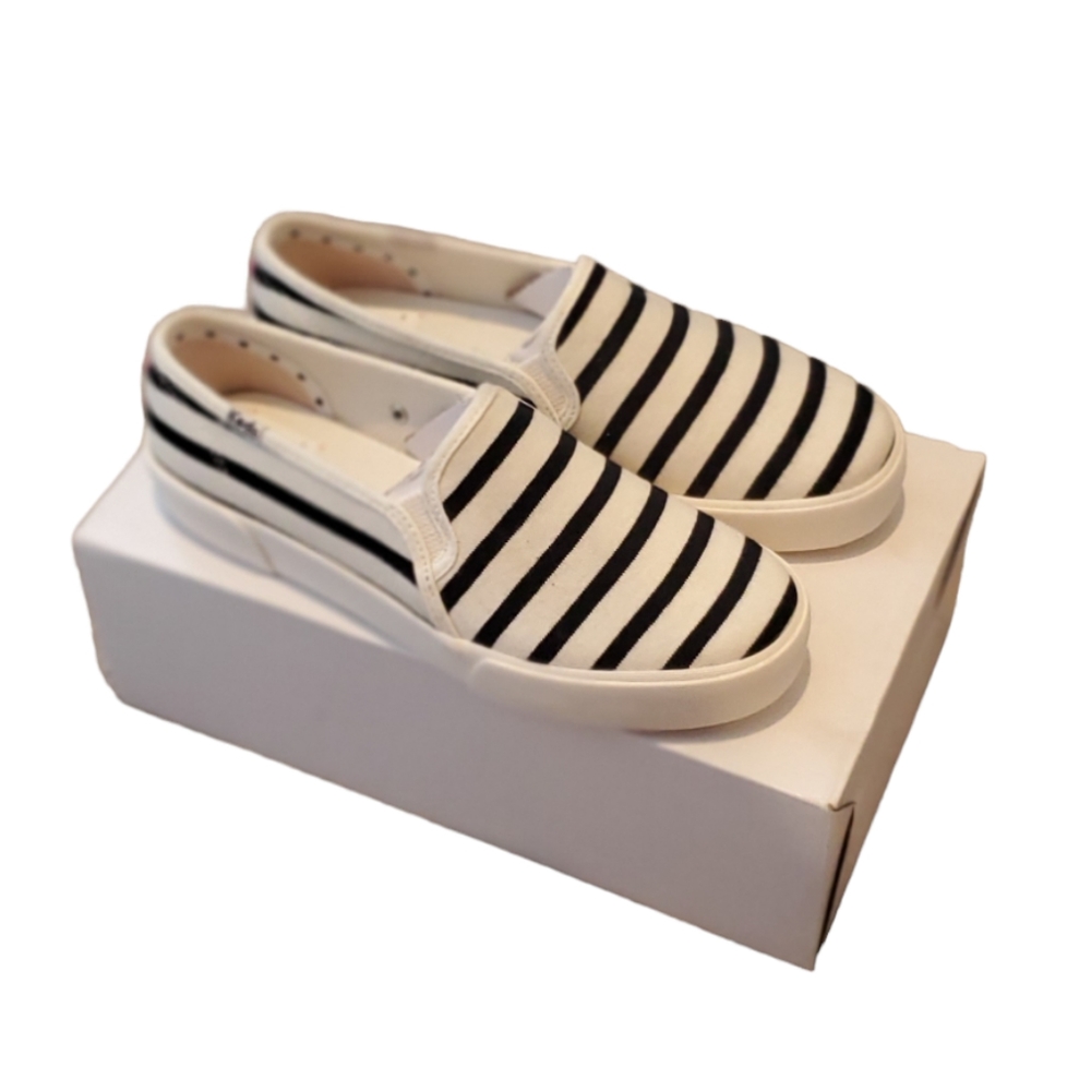 Keds x Hatch Double Decker Bateau Stripe Slip-On Sneakers 8.5 W